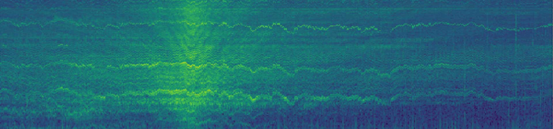 Underwater noise spectrogram from drifting hydrophones in the Pentland Firth while a turbine was operational