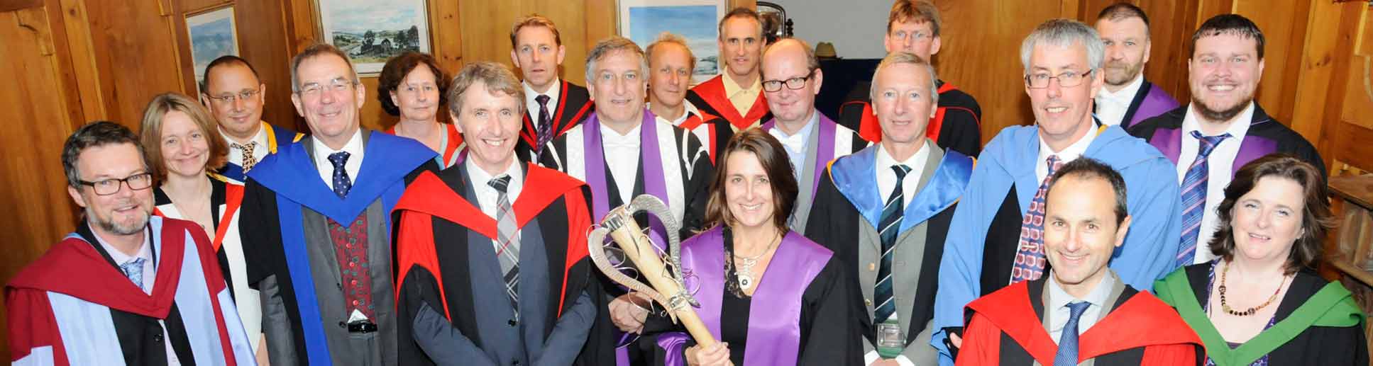 Formal gowns worn by the lecturers and university luminaries during a SAMS UHI graduation