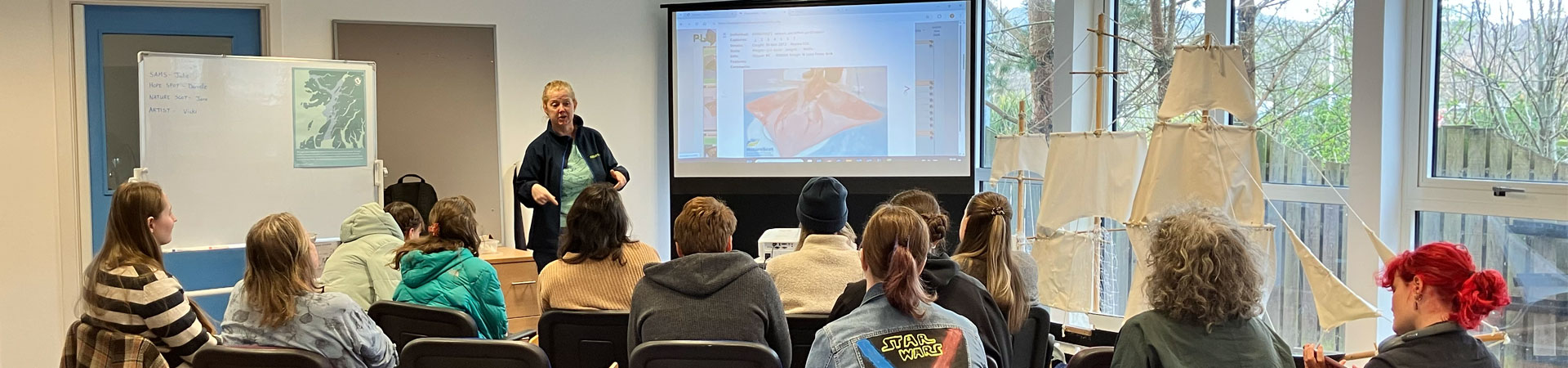 A lecture going on ahead of a workshop