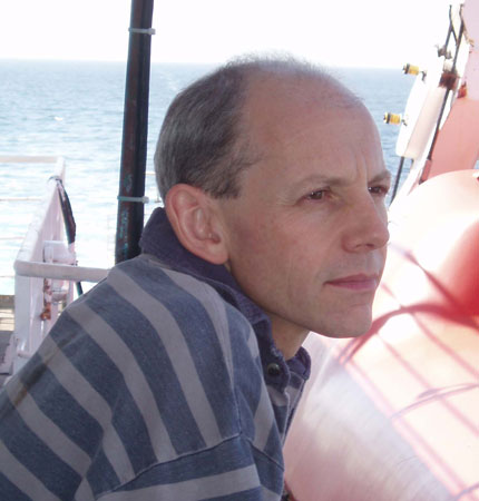 
        Dr Leakey aboard a research vessel as principal scientific officer
        