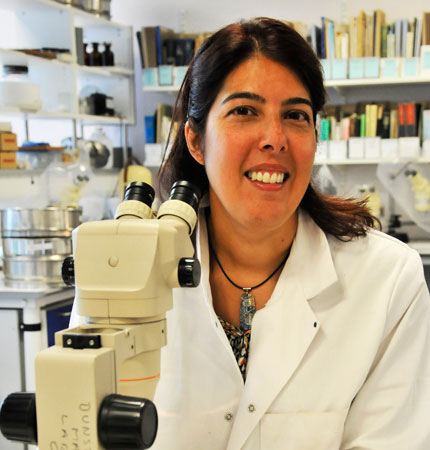 
        Head and shoulder photo of deep-sea ecologist Dr Bhavani Narayanaswamy near an Arctic glacier
        