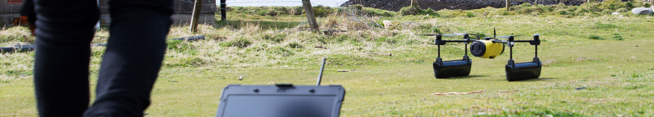 scientific drone testing near the sea