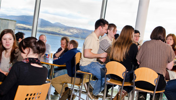 SAMS staff discussing issues in our Cafe na Mara