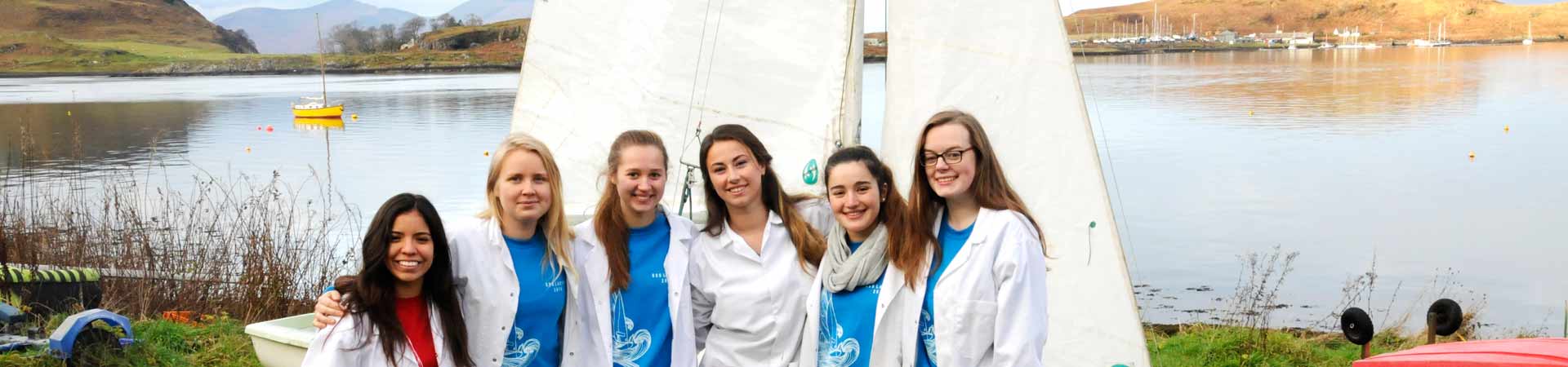 Ladies sailing team - all marine scientists