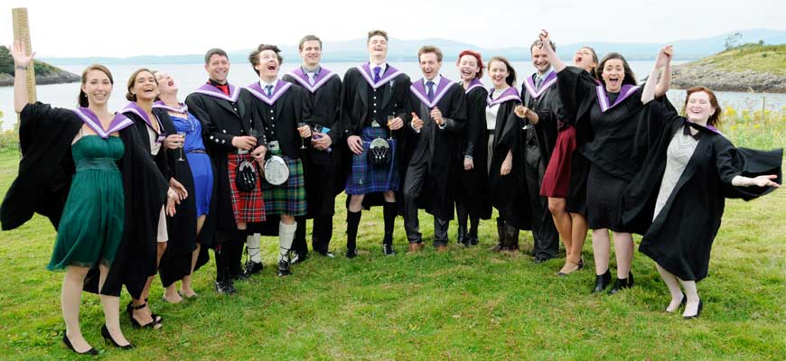 Students celebrating their graduation