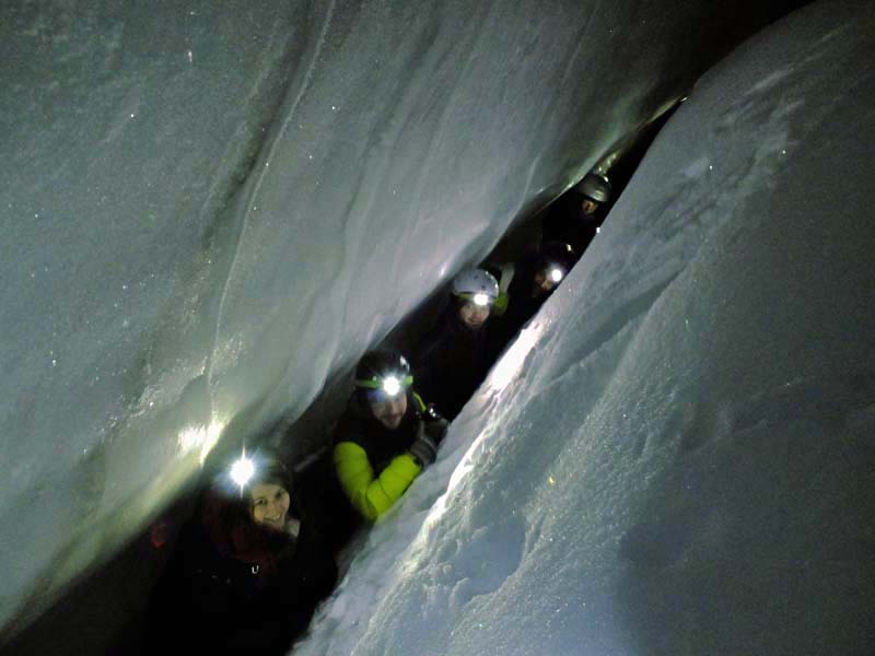 Fun trip exploring ice cave in Scot Turnerbreen