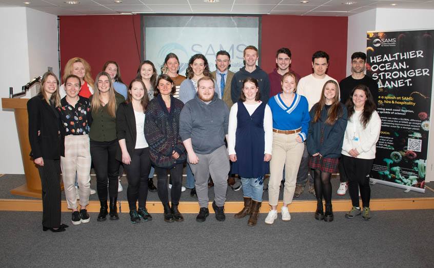 This year's BSc Marine Science fourth year students were praised for their presenting skills at the annual SAMS Student Conference