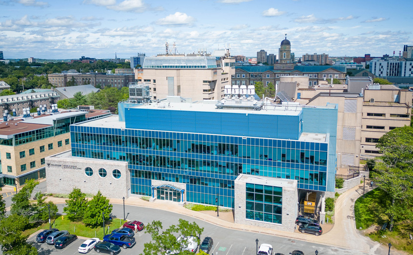The Steele Ocean Science Building is part of the Dalhousie University campus