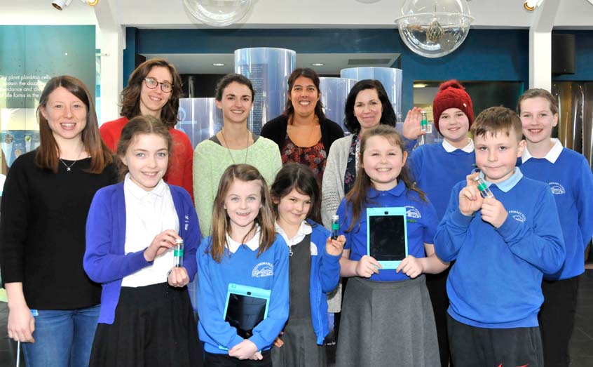 Taynuilt Primary School Eco Committee members met with SAMS microplastics researchers