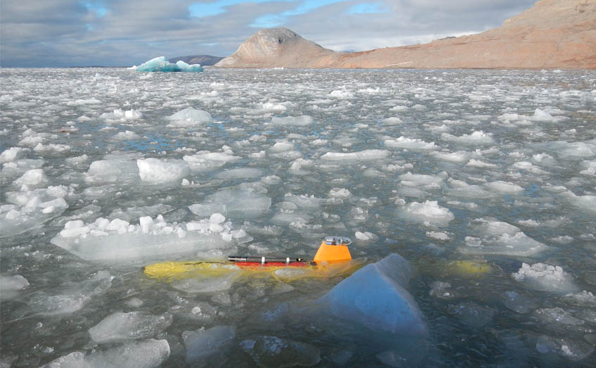 SAMS' Teledyne Gavia surveyed underneath calving glaciers, giving scientists a unique look at the seabed in such environments. 