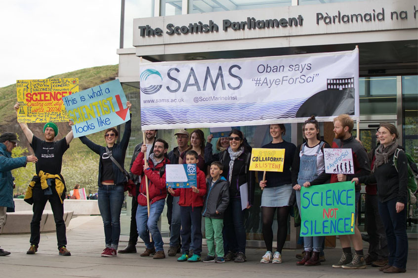 SAMS staff and students joined thousands in Edinburgh at the March For Science