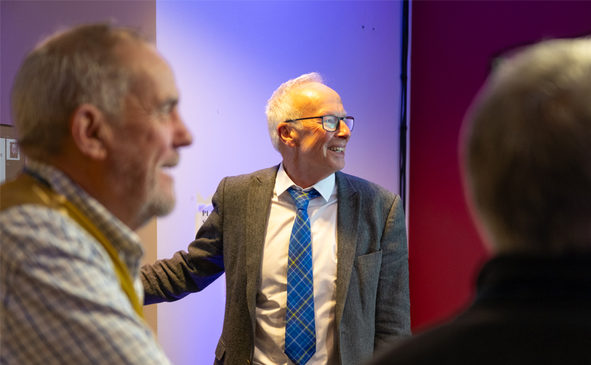Prof. Mike Burrows entertained attendees with a presentation on his varied career in marine science