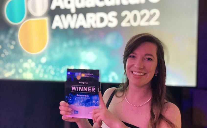 Rhianna Rees was joint winner of the Rising Star category at this year's Aquaculture Awards