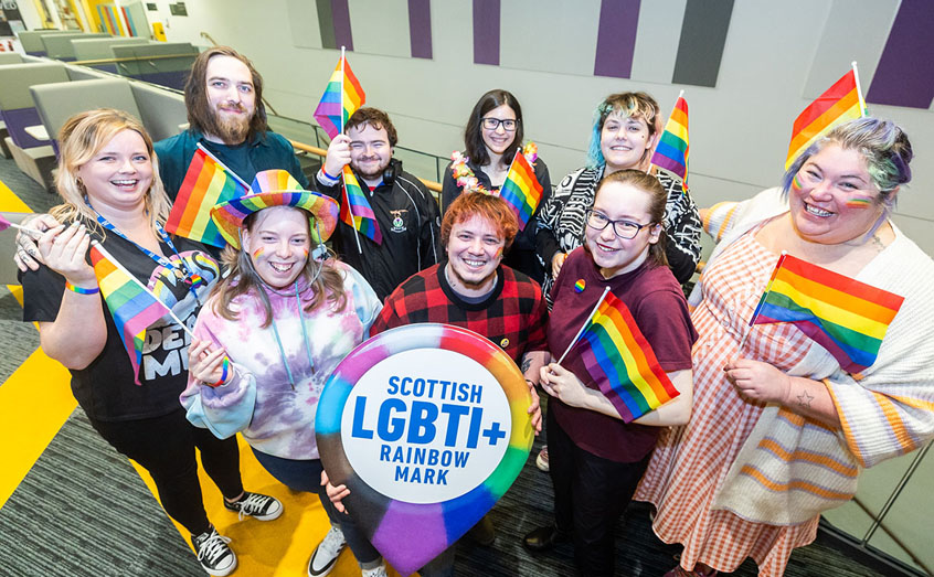 UHI celebrates signing up to the Scottish LGBTI+ Rainbow Mark during LGBT History Month