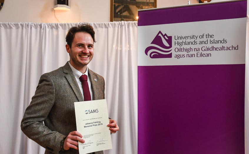 SAMS UHI PhD student Jacob Bentley