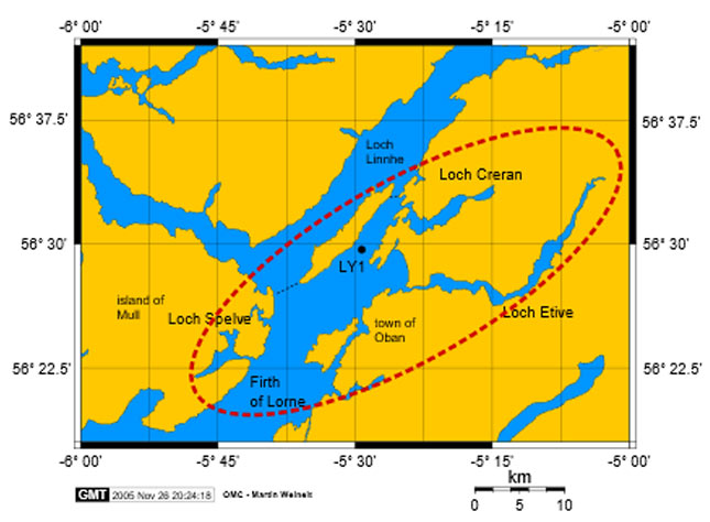 A map, showing the location of the this microplankton sampling site