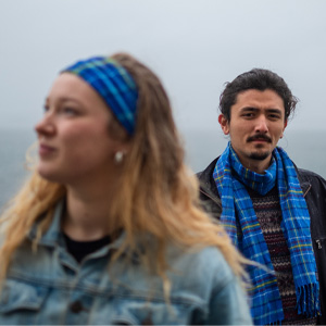 Tartan snood and scarf